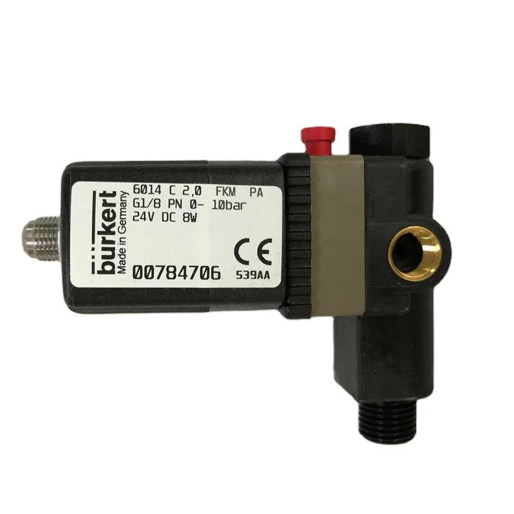 BURKERT 6011 TYPE SOLENOID VALVE WITH PIVOTED ARMATURE  1/8 NPT 4W 42PSI 24VDC 00126149 00552283