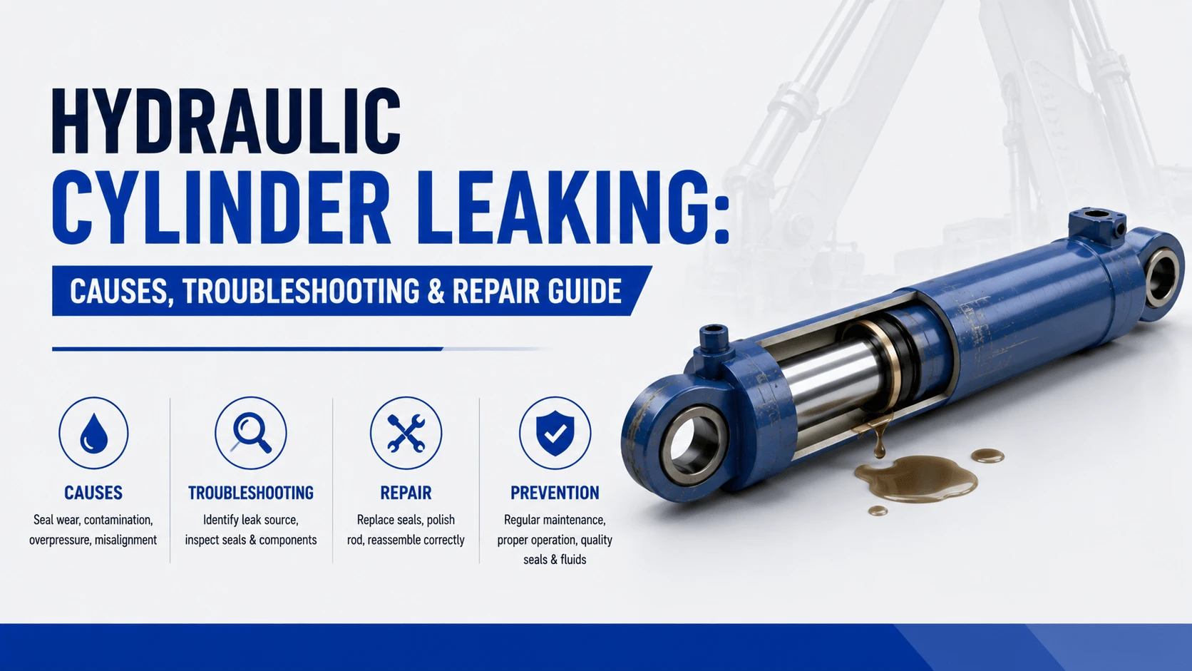 Hydraulic Cylinder Leaking- Causes, Troubleshooting & Repair Guide (1)
