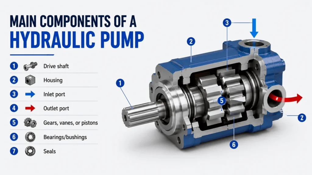 Main Components of a Hydraulic Pump
