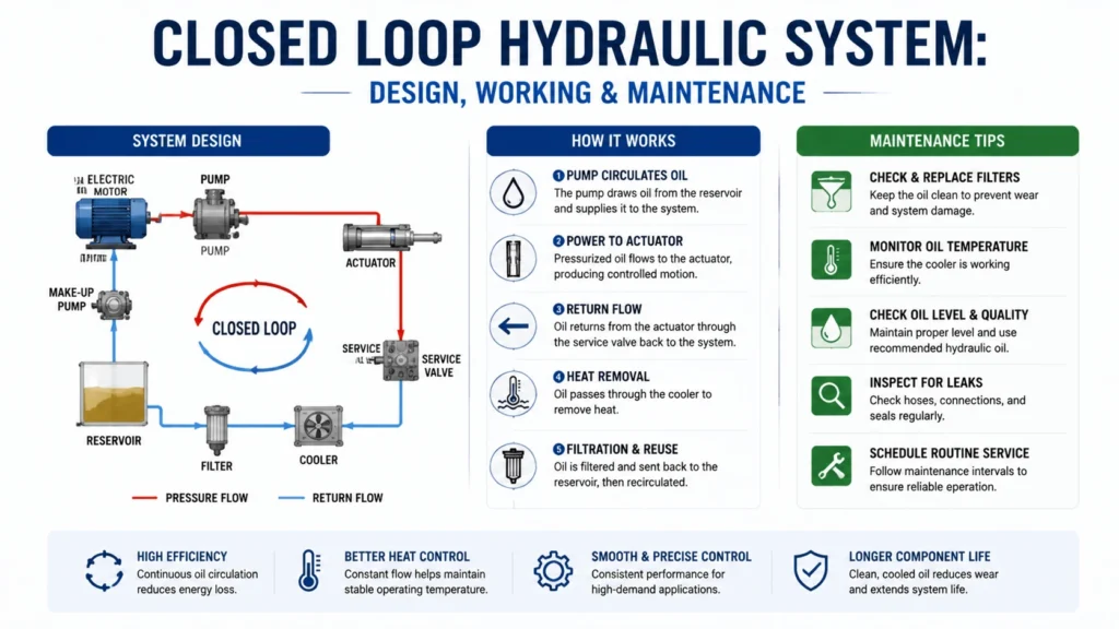 Closed Loop Hydraulic System- Design, Working & Maintenance