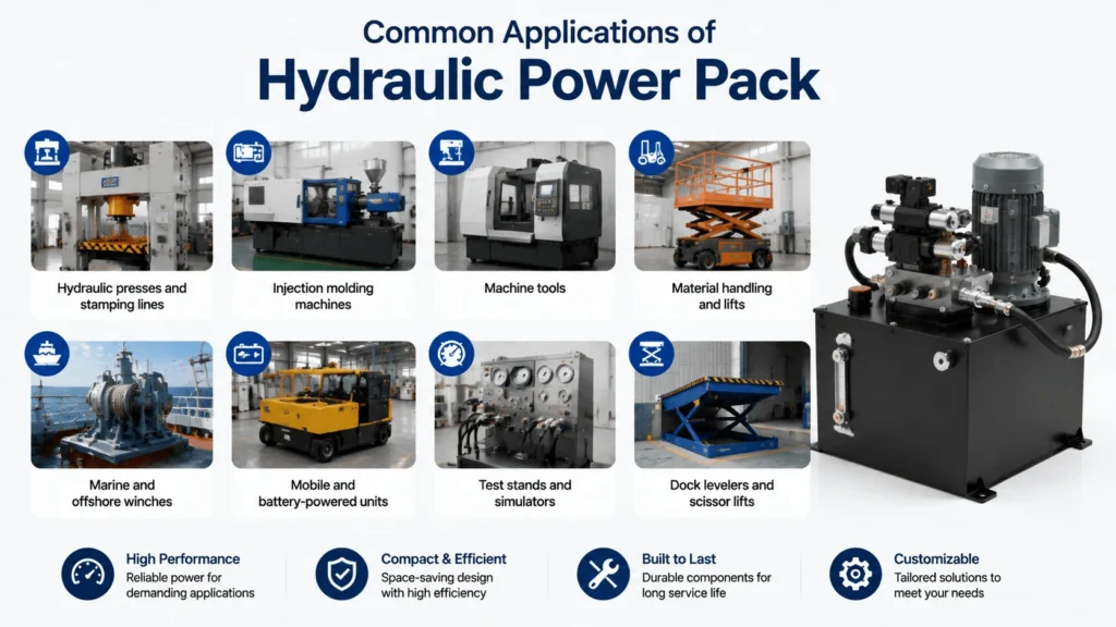 Common Applications of Hydraulic Power Pack