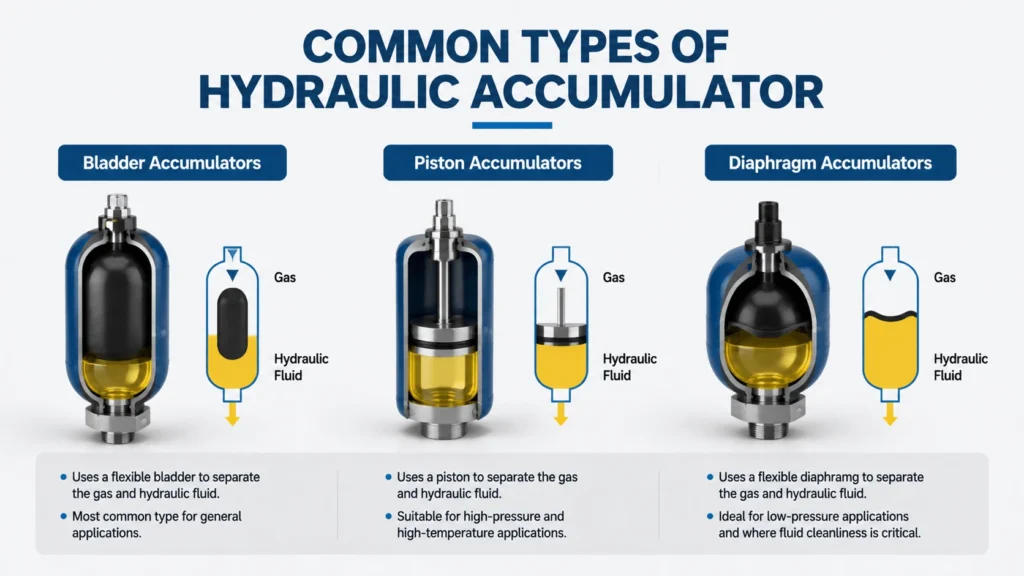 Common Types of Hydraulic Accumulator