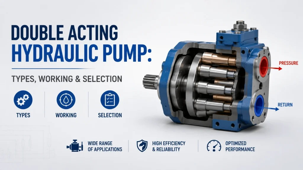 Double Acting Hydraulic Pump- Types, Working & Selection