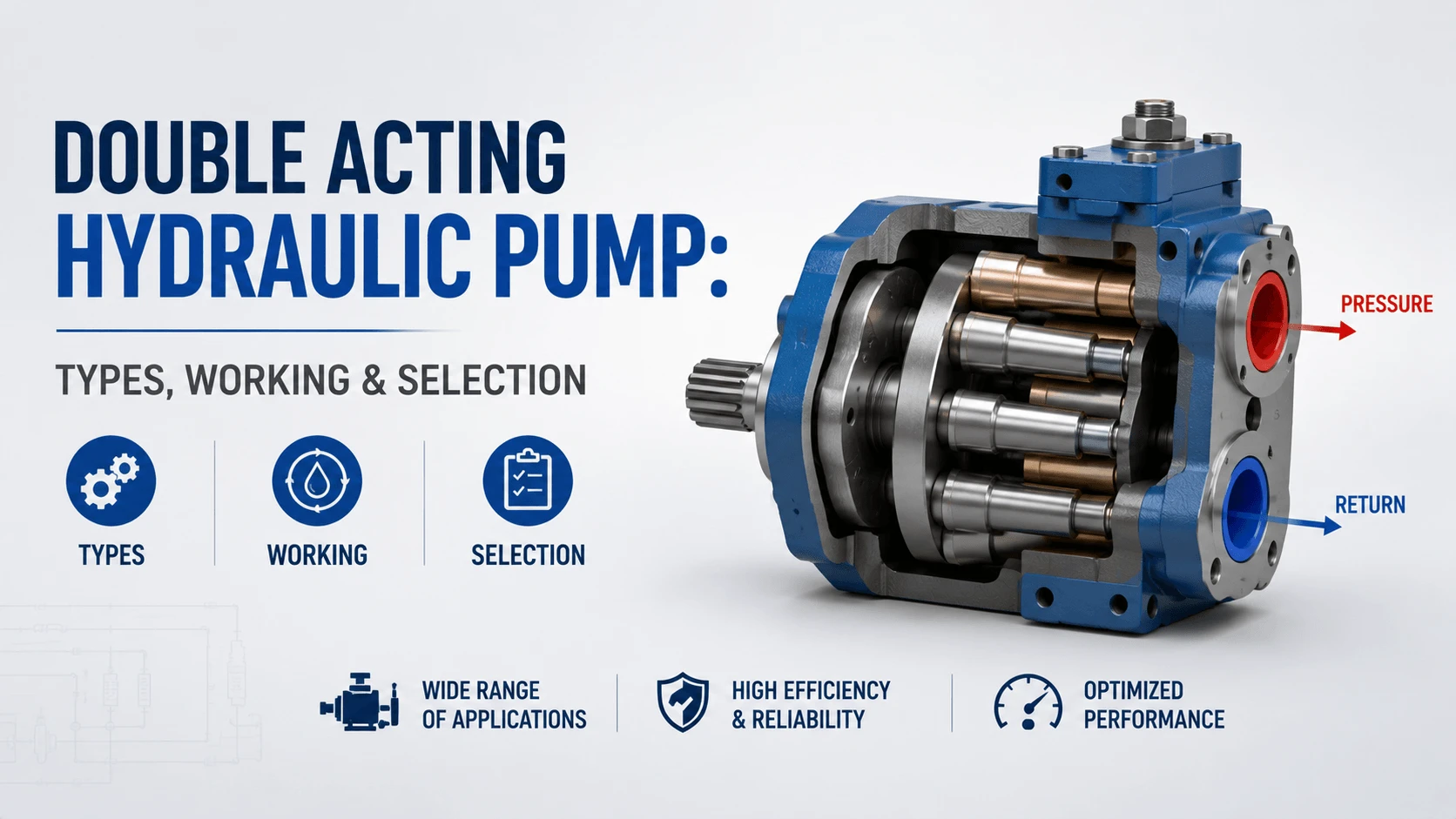 Double Acting Hydraulic Pump- Types, Working & Selection