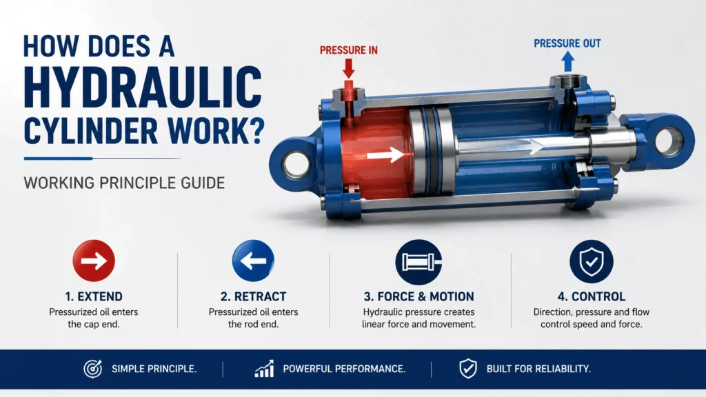 How Does a Hydraulic Cylinder Work- Working Principle Guide