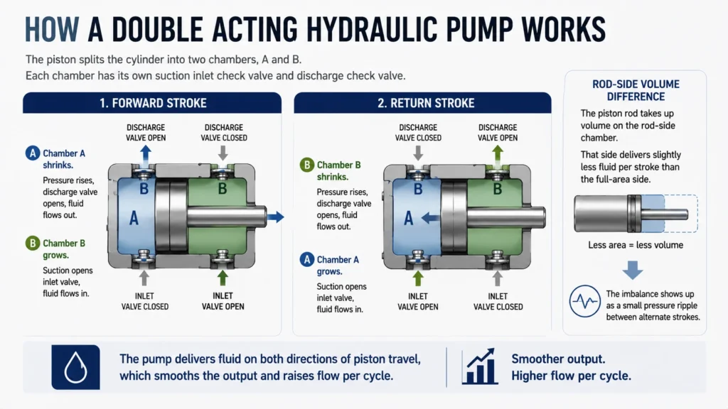 How a Double Acting Hydraulic Pump Works