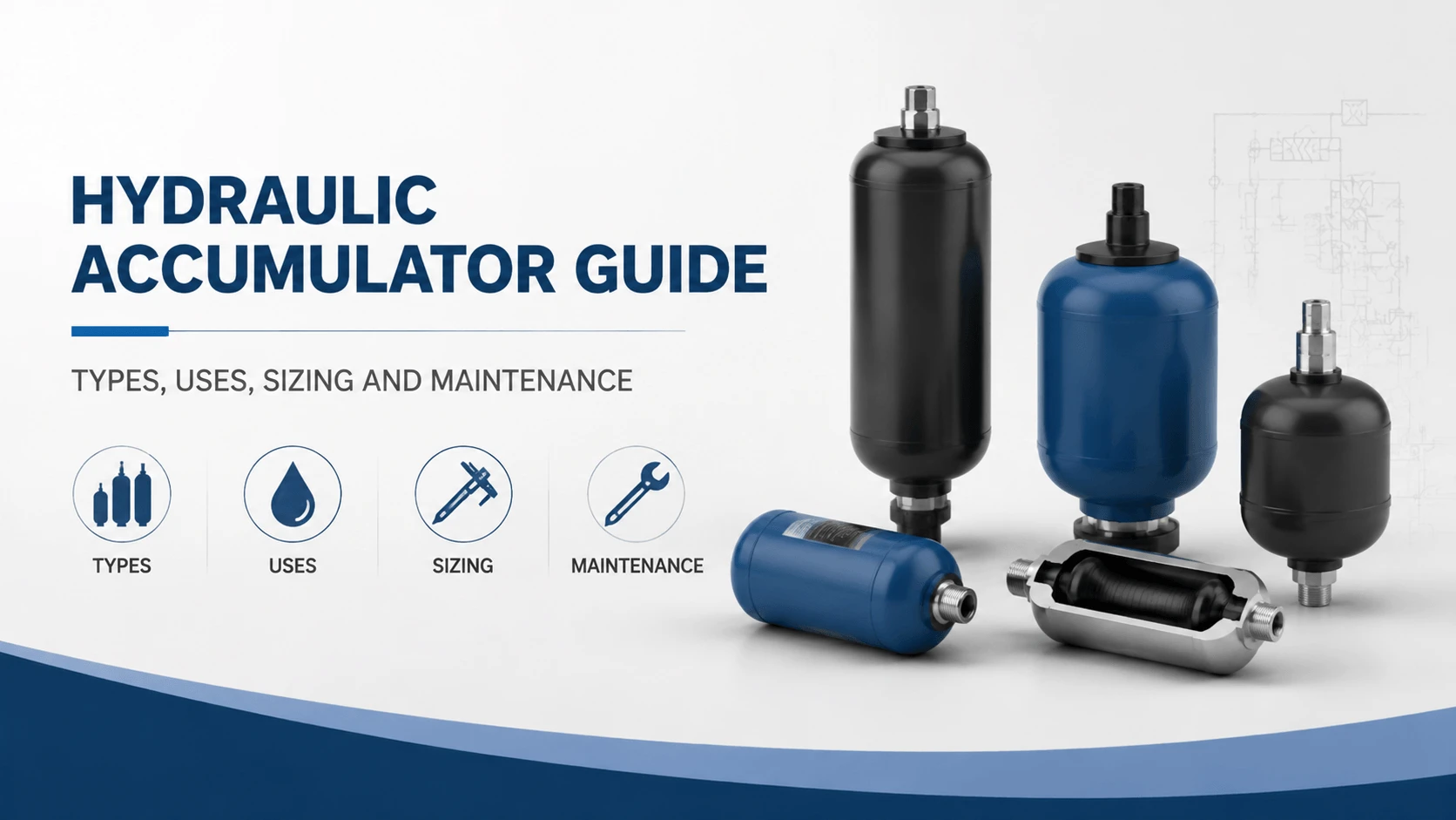 Hydraulic Accumulator Guide - Types, Uses, Sizing and Maintenance