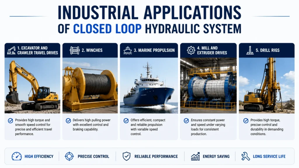 Industrial Applications of Closed Loop Hydraulic System