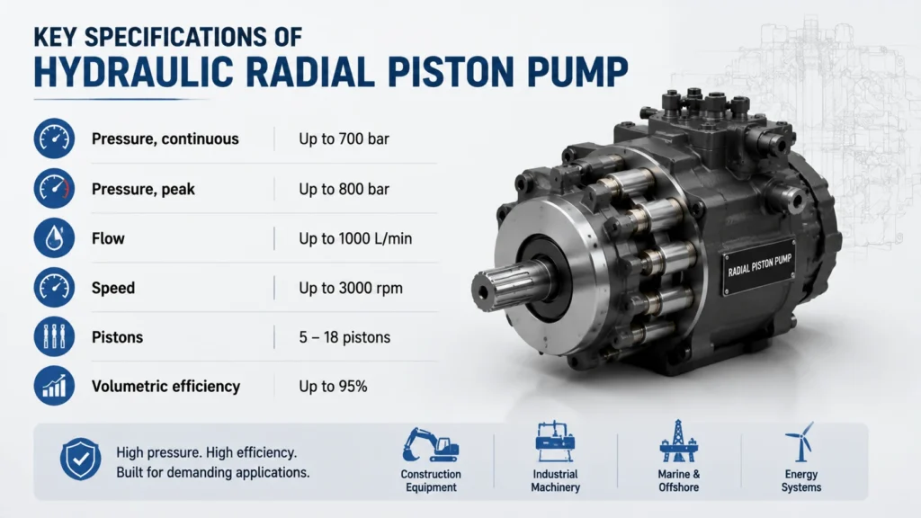 Key Specifications of Hydraulic Radial Piston Pump