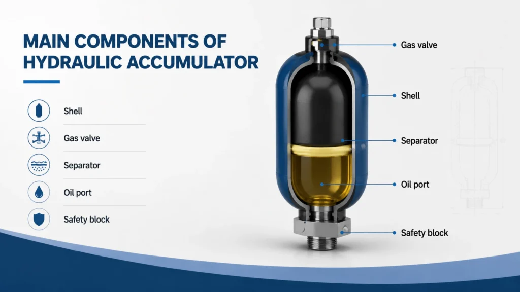 Main Components of Hydraulic Accumulator