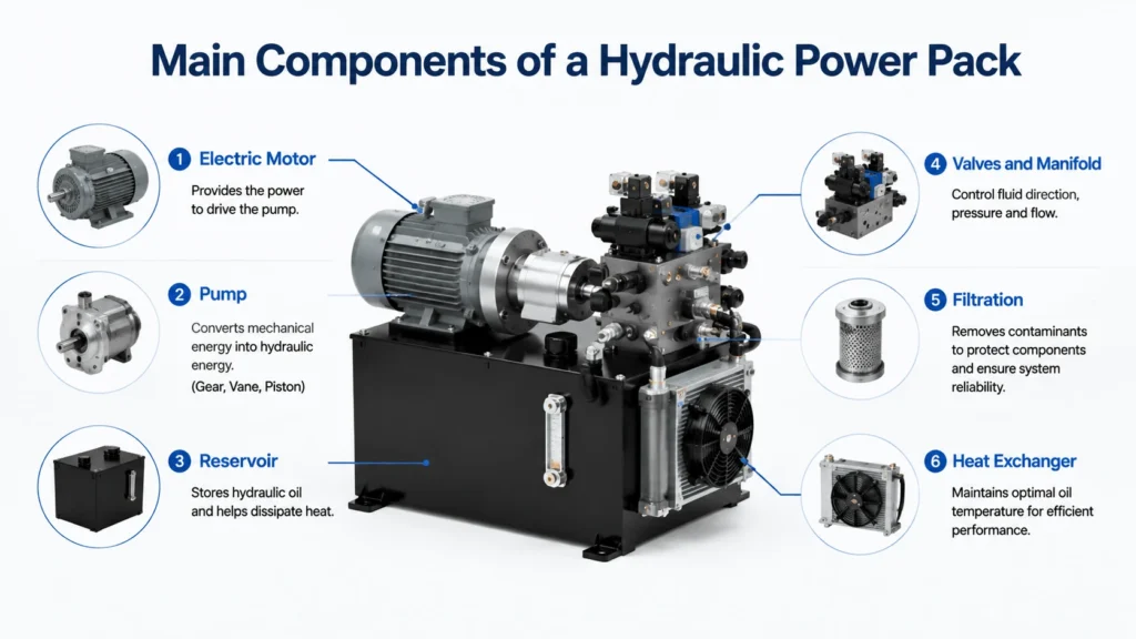 Main Components of a Hydraulic Power Pack
