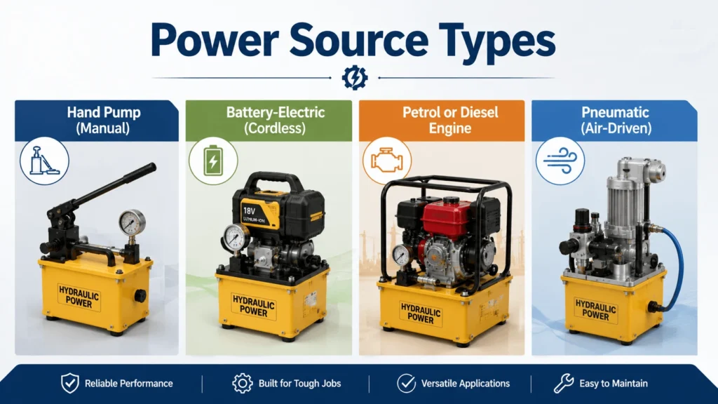 Portable Hydraulic Power Pack Source Types