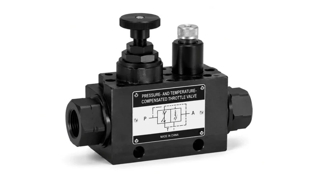 Pressure-and-Temperature-Compensated Throttle Valve