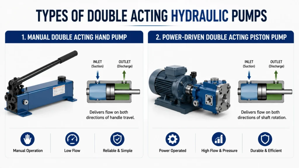 Types of Double Acting Hydraulic Pumps