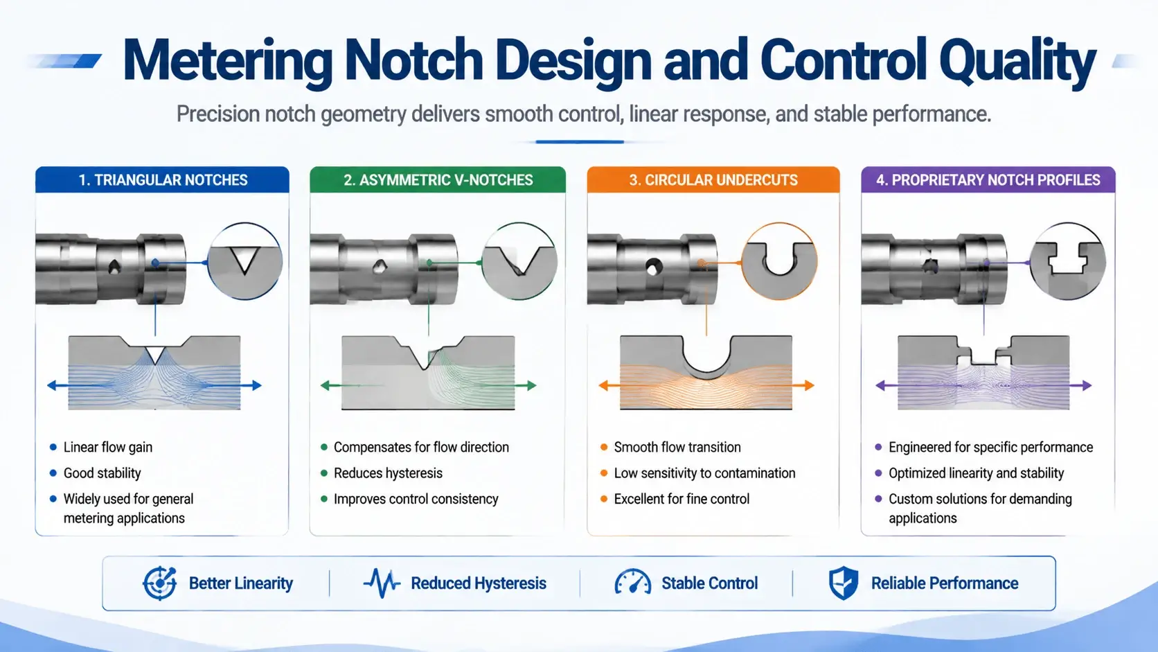 Metering Notch Design and Control Quality
