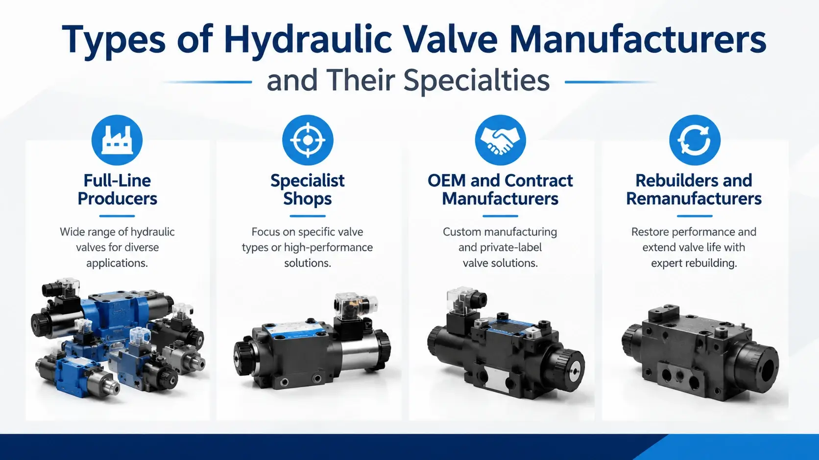 Types of Hydraulic Valve Manufacturers and Their Specialties